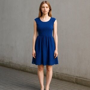 Ronni Nicole RN Studios Navy Blue Lace A-Line Dress Size 10 Sleeveless Summer